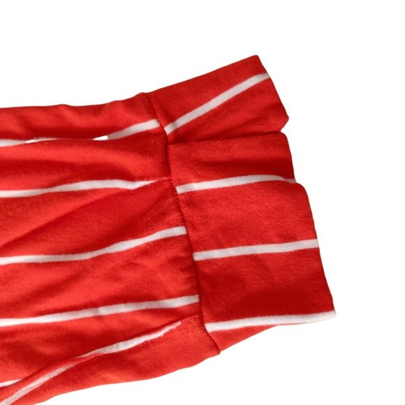 We The Free People Oversize Pullover Top Sz Medium Red Striped Slouchy Soft Cozy - Picture 7 of 11